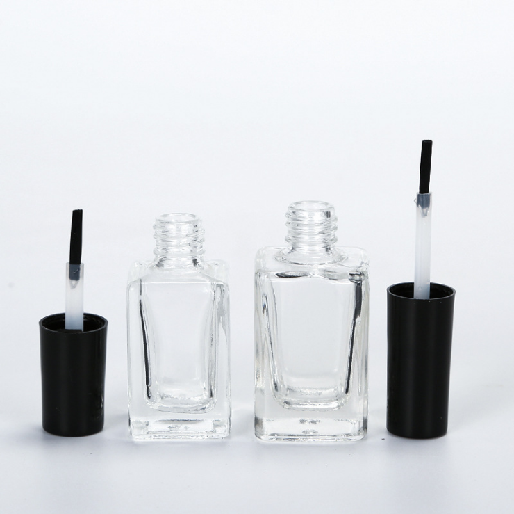 Wholesale square 5ml 10ml 15ml bottle with brush empty nail polish bottle