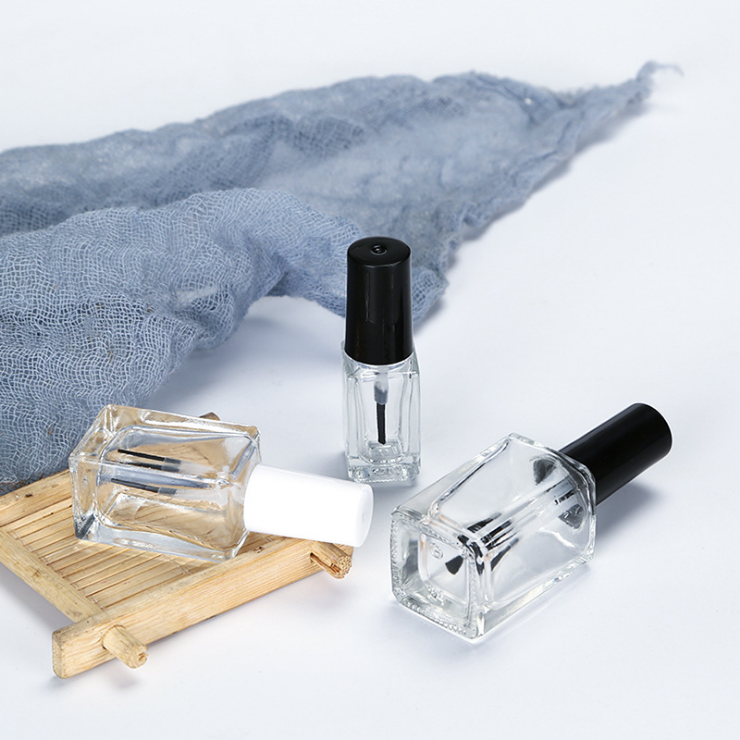 Wholesale square 5ml 10ml 15ml bottle with brush empty nail polish bottle