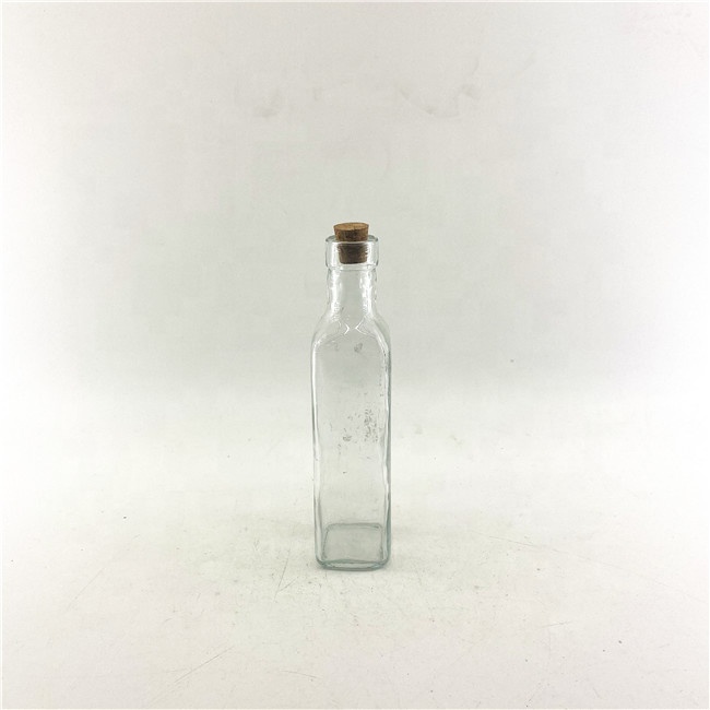 Wholesale square hermetic glass jars departs clear glass jasr with wood