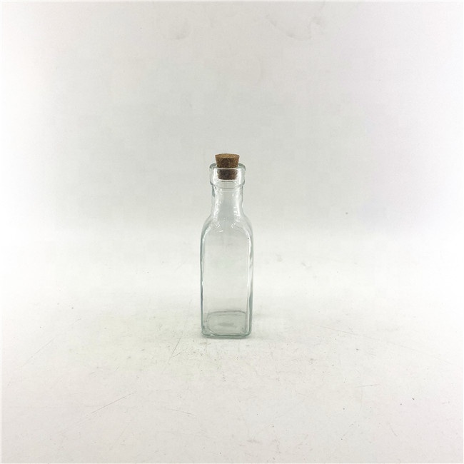 Wholesale square hermetic glass jars departs clear glass jasr with wood