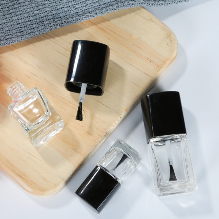 Wholesale square nail polish bottle glass empty