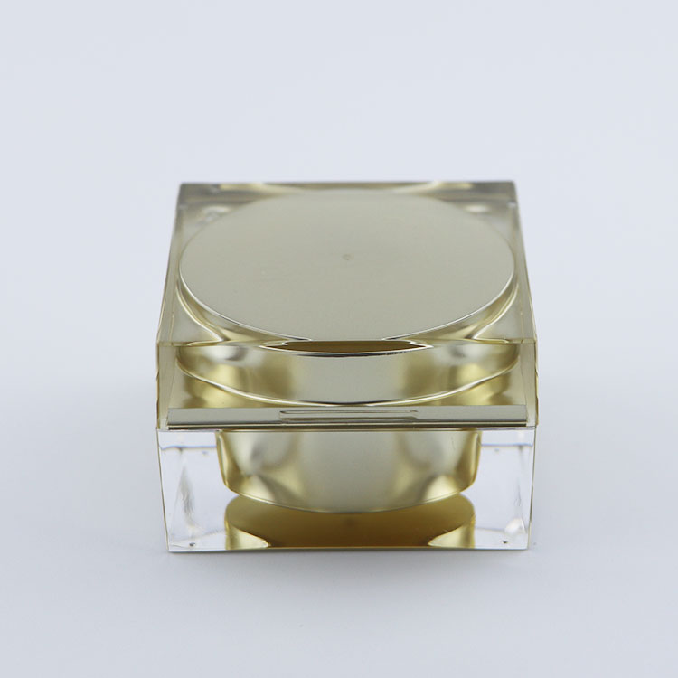 Wholesale square plastic jar cosmetic containers 15g 30g 50g acrylic plastic