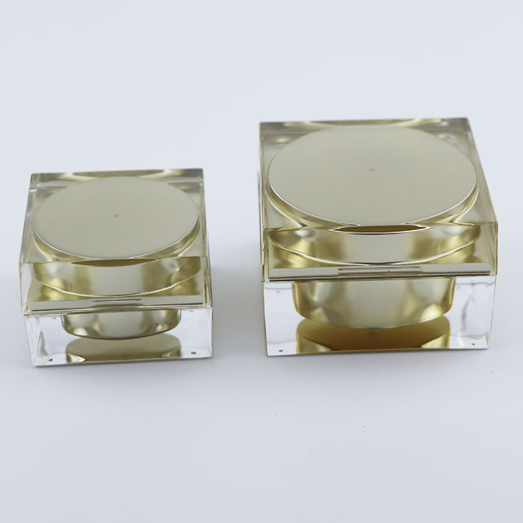 Wholesale square plastic jar cosmetic containers 15g 30g 50g acrylic plastic