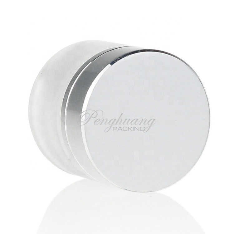 Wholesale stock round clear cosmetic jar 10ml Frosted Glass jar 10g With caps and covers spacers