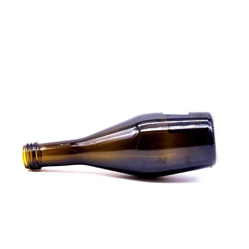 Wholesale stocked 187ml small glass red wine beer drink drop storage bottle with screw cap