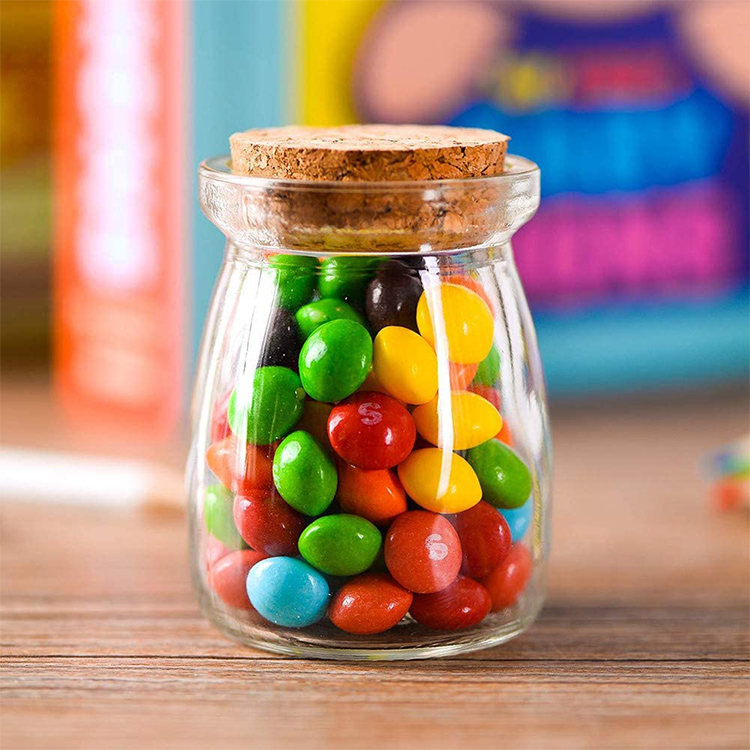 Wholesale storage bottle can 50ml 100ml 150ml 200ml Pudding Yoghurt Glass jar Dessert Glass bottle milk Glass Jars with lid