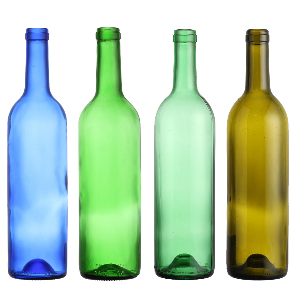 Wholesale tall 750ml botellas de vidrio matte black clear empty custom liquor vodka wine glass bottle with cork