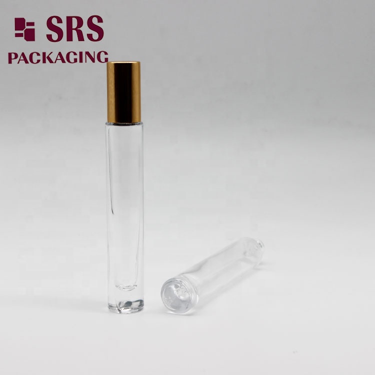 Wholesale thick wall essential oils glass container perfume clear roll on bottle
