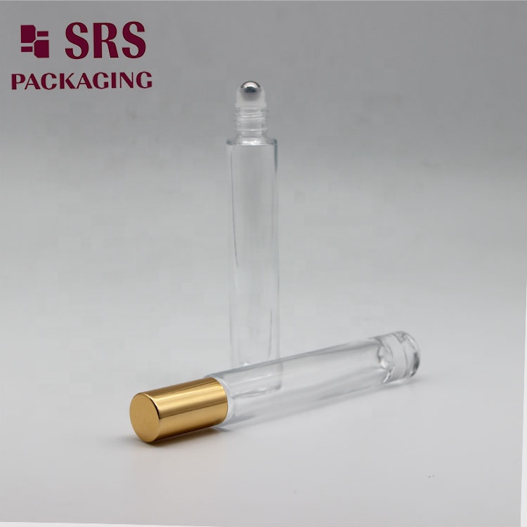 Wholesale thick wall essential oils glass container perfume clear roll on bottle