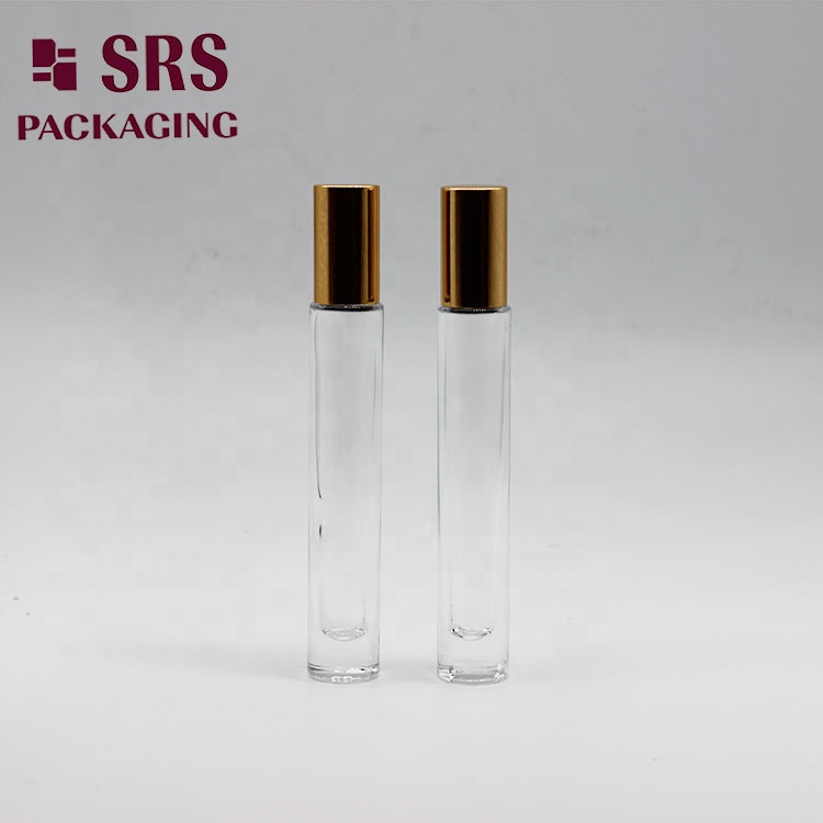 Wholesale thick wall essential oils glass container perfume clear roll on bottle