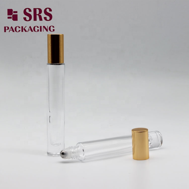 Wholesale thick wall essential oils glass container perfume clear roll on bottle
