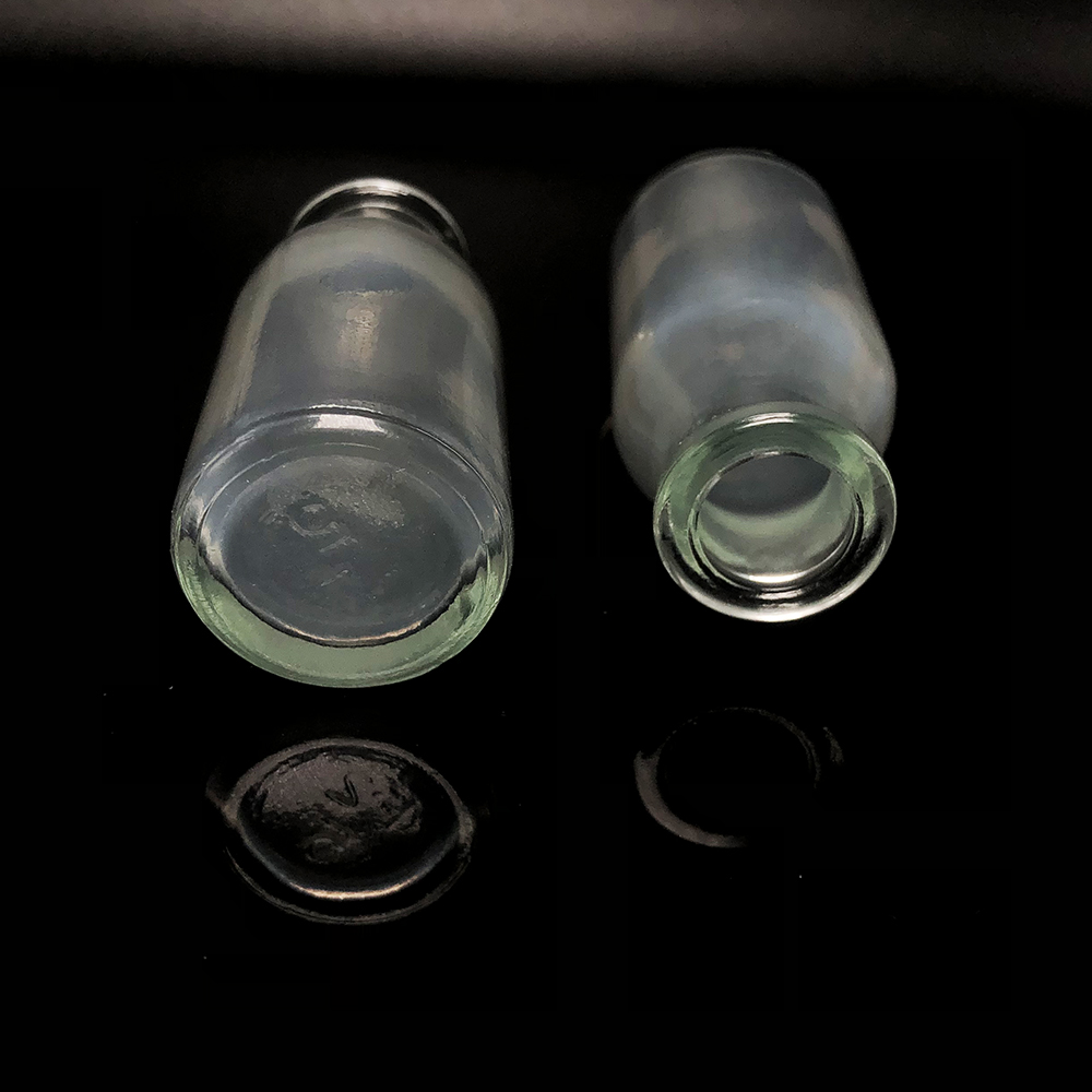 Wholesale transparent 15ml medicine injection moulded glass bottle vials