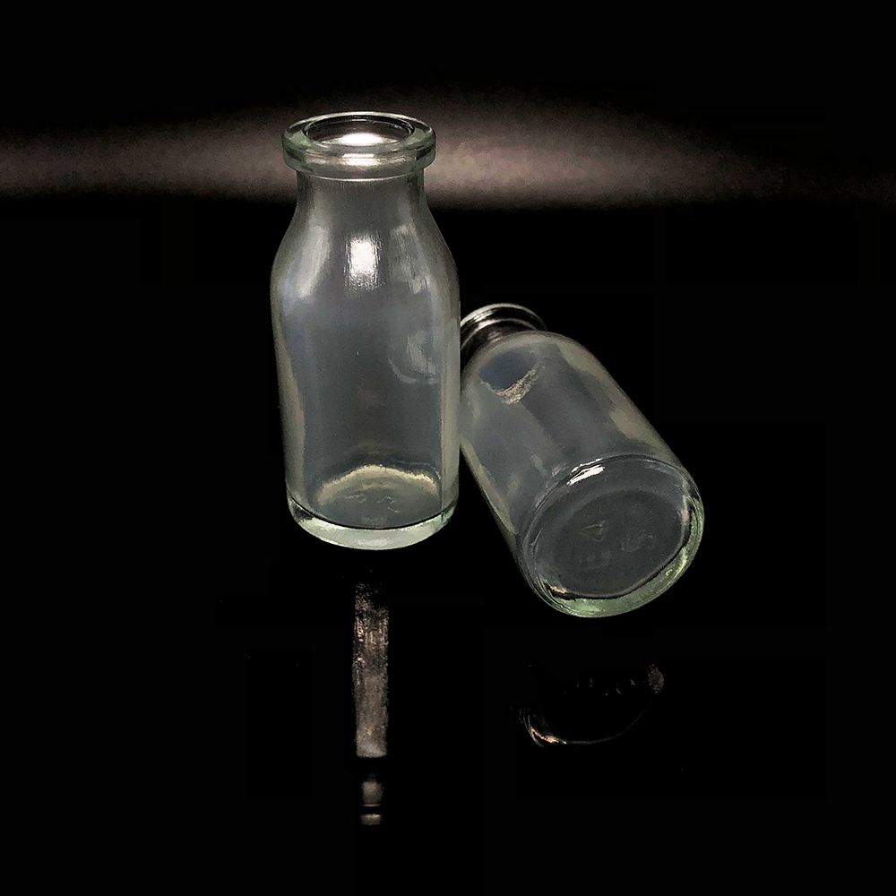 Wholesale transparent 15ml medicine injection moulded glass bottle vials