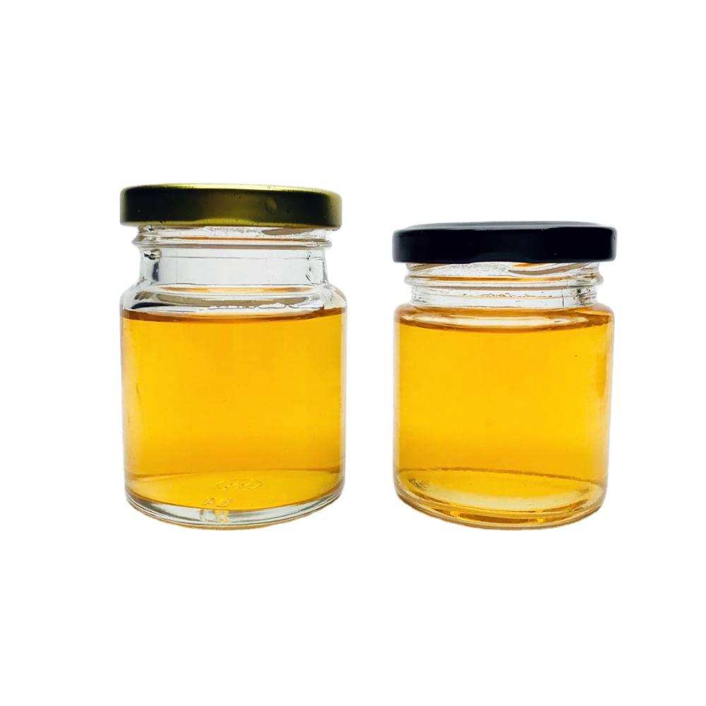 Wholesale transparent 75ml 100ml empty glass bird's nest jar with metal screw lid