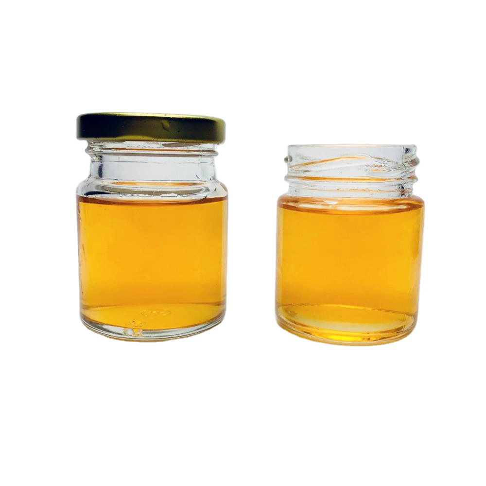 Wholesale transparent 75ml 100ml empty glass bird's nest jar with metal screw lid