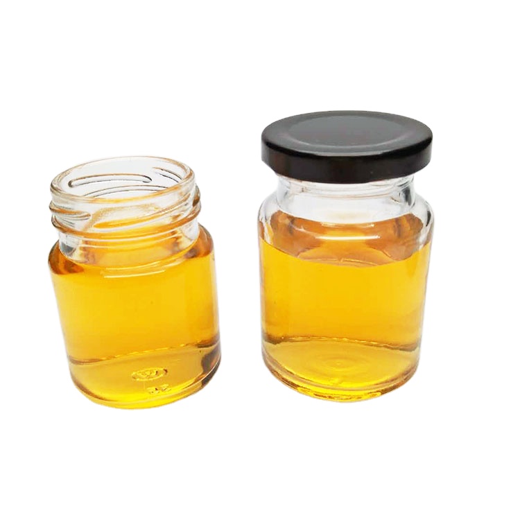 Wholesale transparent 75ml 100ml empty glass bird's nest jar with metal screw lid