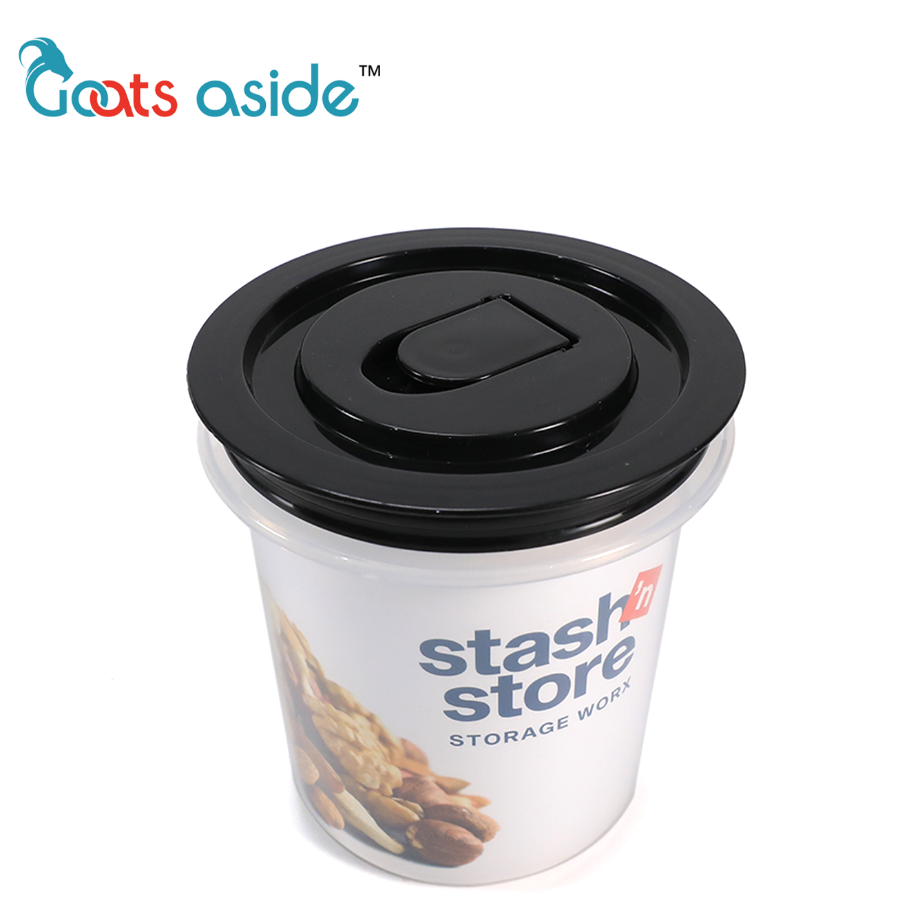 Wholesale transparent storage containers with plastic lid for square food spice storage jar for kitchen canister