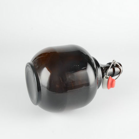 Wholesale water bottles gallon glass beer bottle swing top amber beer growler 32oz 64oz