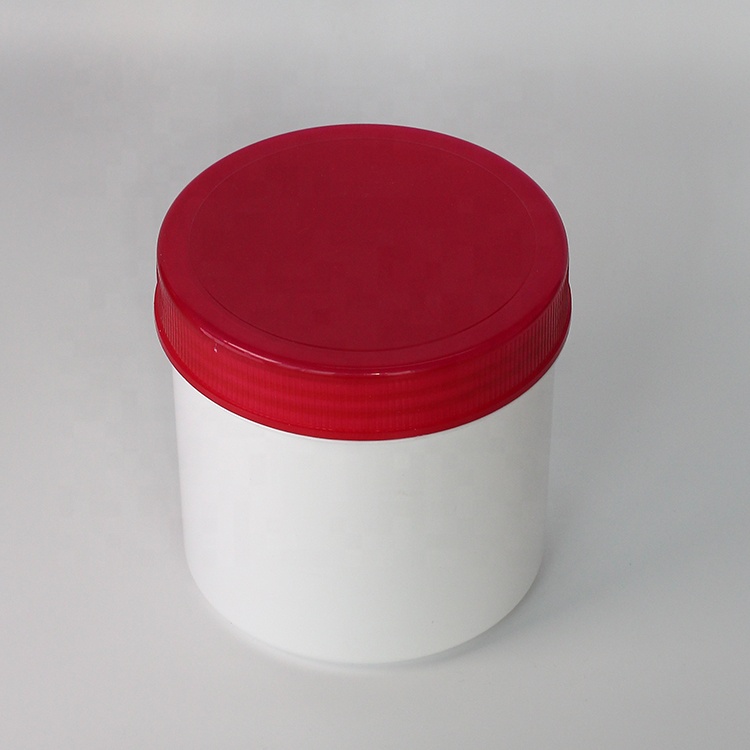 Wholesale white jars with red lid body butter cosmetic jars body scrub package body scrub jar