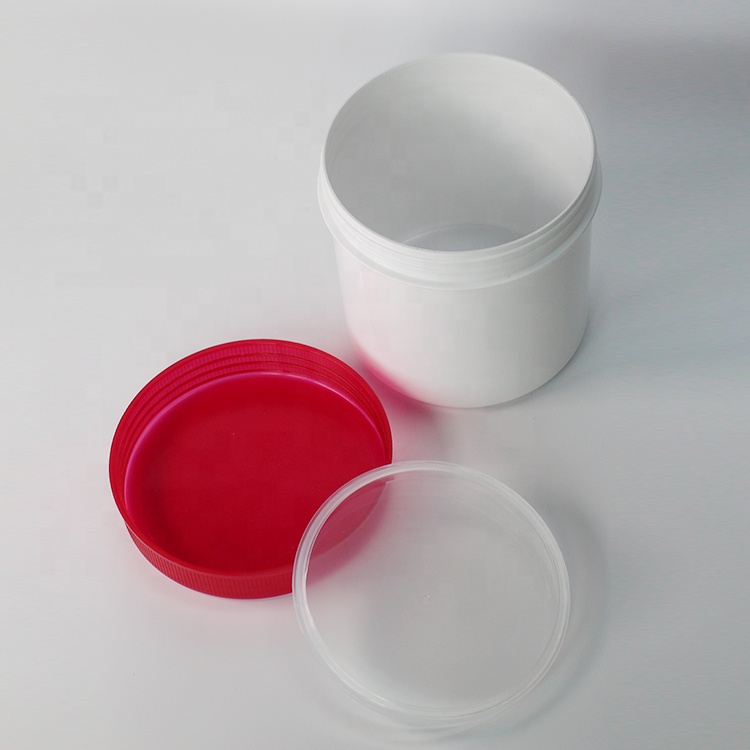Wholesale white jars with red lid body butter cosmetic jars body scrub package body scrub jar