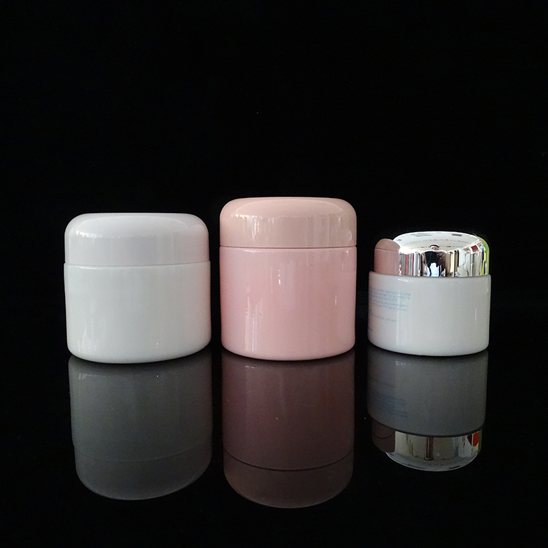 Wholesale white porcelain opal empty face cream mask cosmetic glass jar 15g 20g 30g 50ml 100g