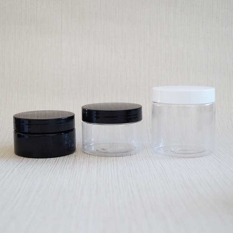 Wholesale wide mouth clear plastic slime container 8oz with lids