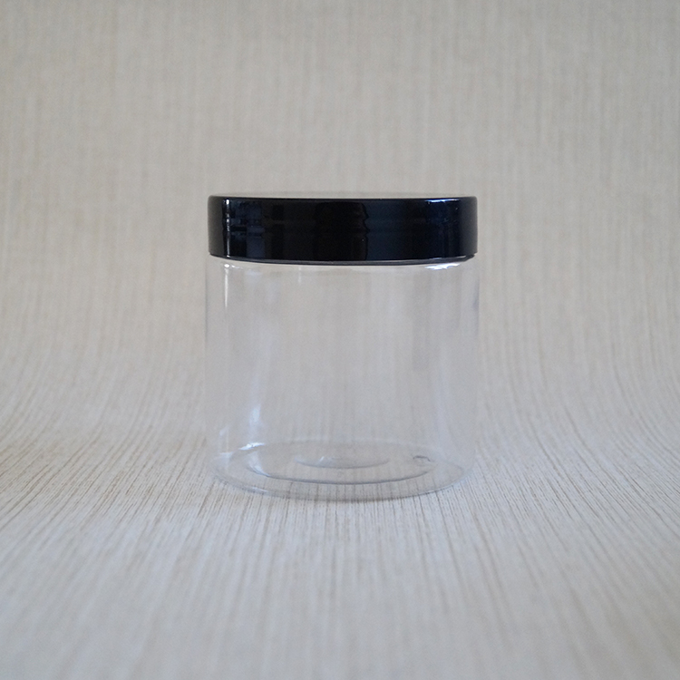 Wholesale wide mouth clear plastic slime container 8oz with lids