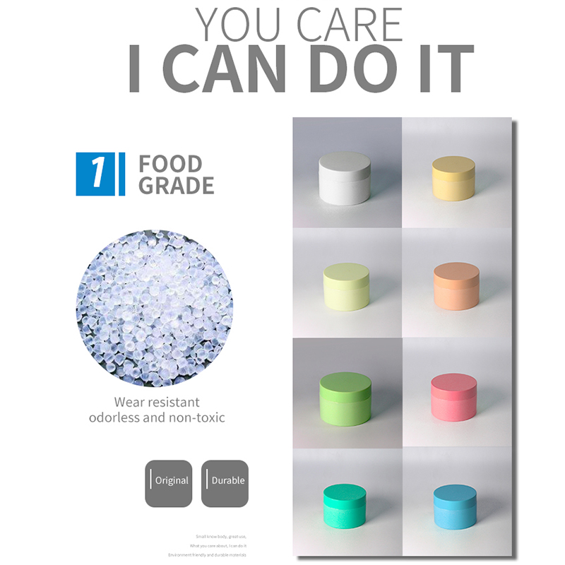 Wholesale yellow cosmetic packaging eco friendly pet jar 4 oz plastic jars sugar scrub jar containers clear