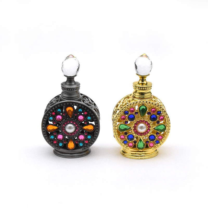 Wholesale12ml arabic products Vintage fancy luxury dubai perfume essential oil bottle attar glass perfume bottle