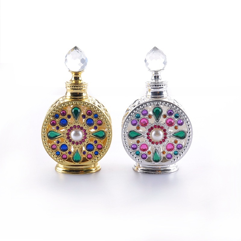 Wholesale12ml arabic products Vintage fancy luxury dubai perfume essential oil bottle attar glass perfume bottle