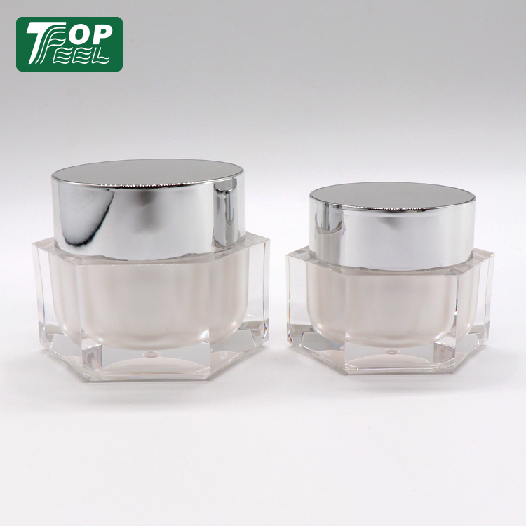 Wholesalers Plastic Face Cream Containers Empty Acrylic Jars for Cosmetics