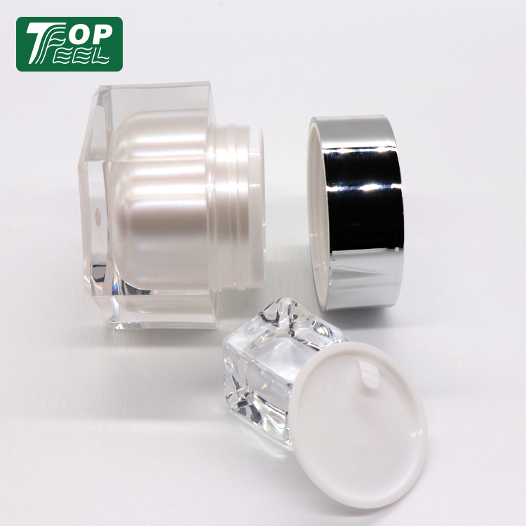 Wholesalers Plastic Face Cream Containers Empty Acrylic Jars for Cosmetics