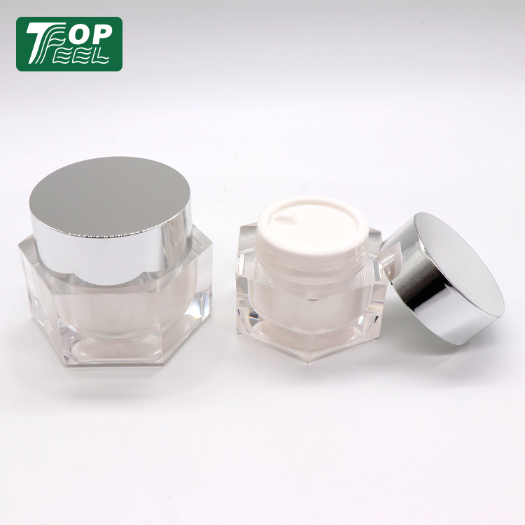 Wholesalers Plastic Face Cream Containers Empty Acrylic Jars for Cosmetics