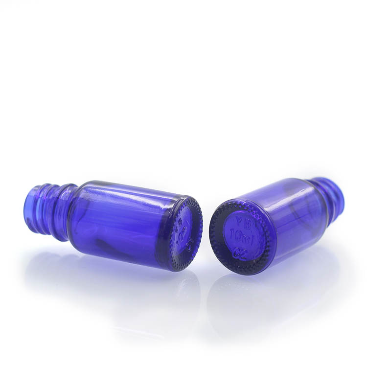 Wholesales 10 Ml Oil Bottle Blue Glass Cosmetic E Liquid Bottle