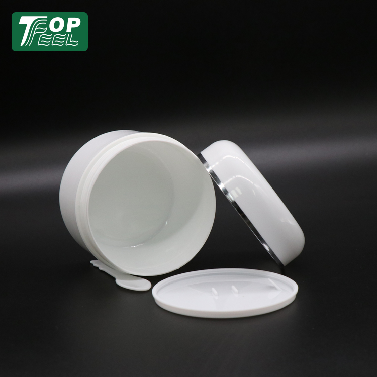 Wholesales 100ml 200ml Large Capacity White PP Plastic Cream Cosmetics Jar