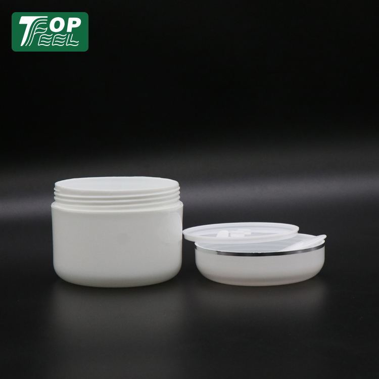 Wholesales 100ml 200ml Large Capacity White PP Plastic Cream Cosmetics Jar
