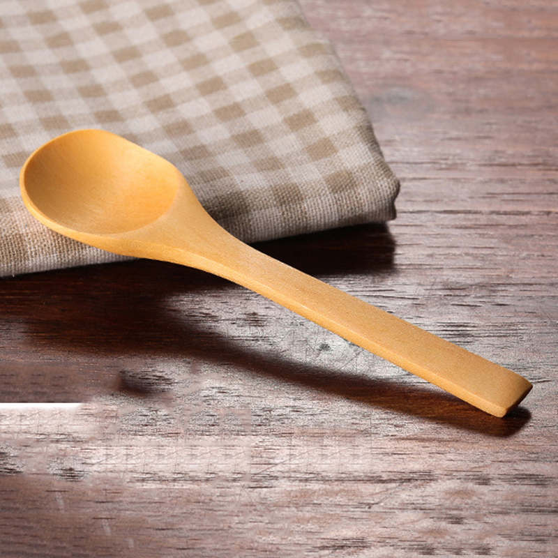 Wholesales 300ml kitchen round bamboo lid glass spice jar set storage spice jar with spoons