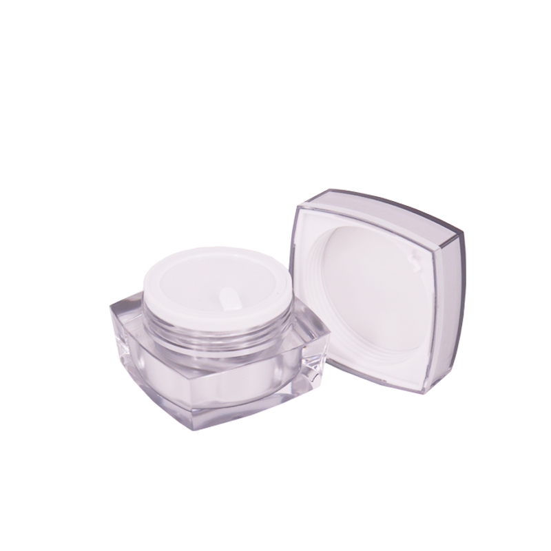 Wholesales Cosmetic Packaging 5g 10g 15g 30g 50g Square shape Acrylic Cosmetic cream jar