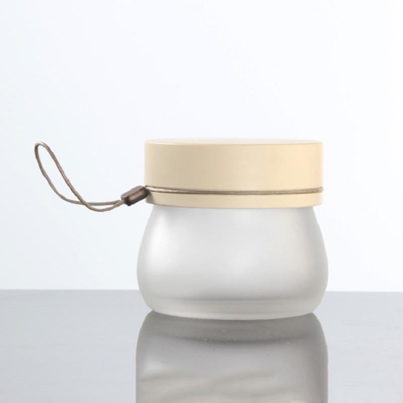 Wholesales Empty 100g Glass Jar Eye Cream Round Frosted Cosmetic Container Skin Care Refillable Face Cream Jar