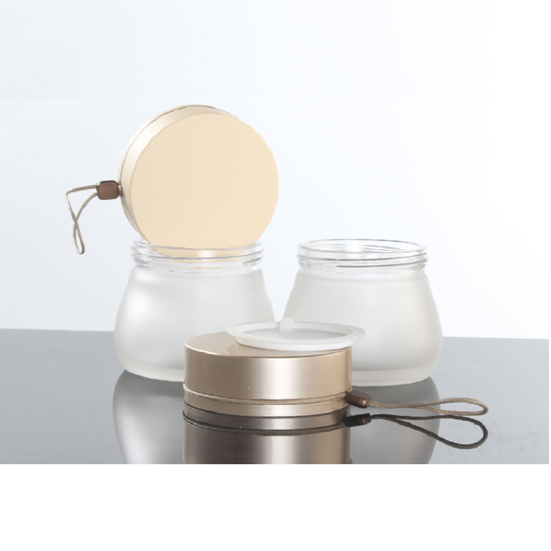 Wholesales Empty 100g Glass Jar Eye Cream Round Frosted Cosmetic Container Skin Care Refillable Face Cream Jar