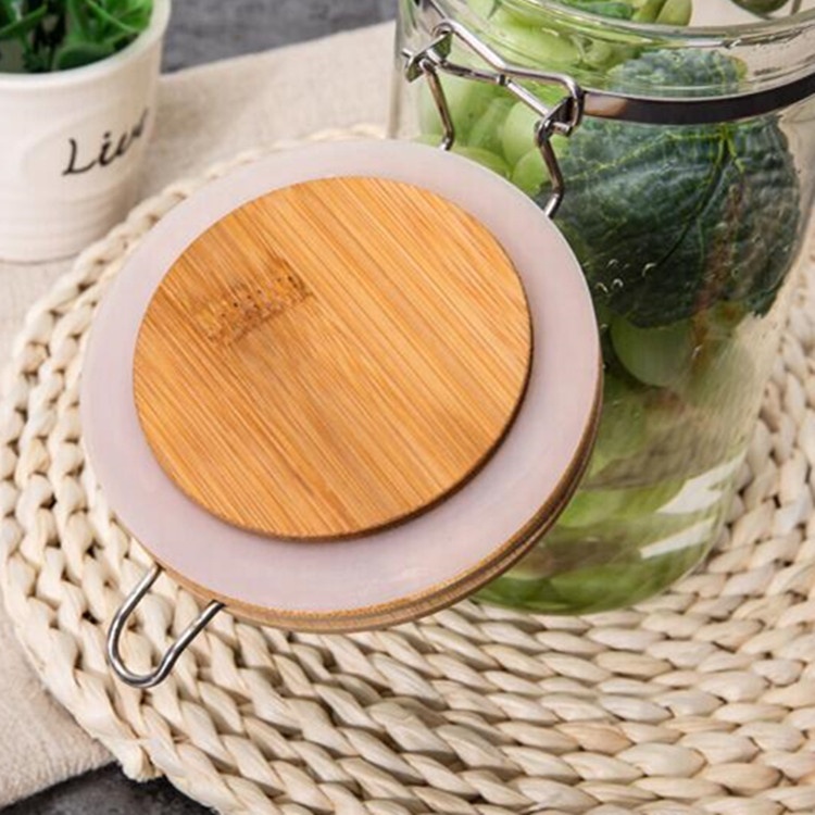 Wholesales Factory Price Glass Jar With Metal Clip/Glass Storage Jar Bottle With Flip Top Cap