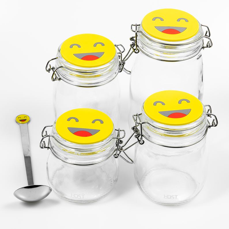 Wholesales Factory Price Glass Jar With Metal Clip/Glass Storage Jar Bottle With Flip