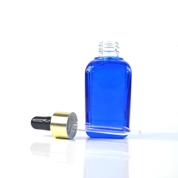 Wholesales French Square colorful 20ml 30ml 1oz 50ml 100ml Pink Blue Green Red Glass cosmetic serum dropper bottle