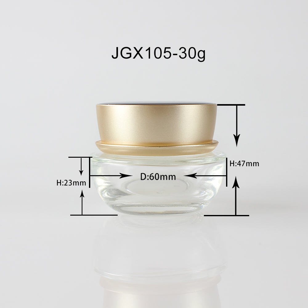 Wholesales empty glass cosmetic set of30ml 40ml 100ml 120ml Lotion Pump bottle and 30g 50g cream jar with cap