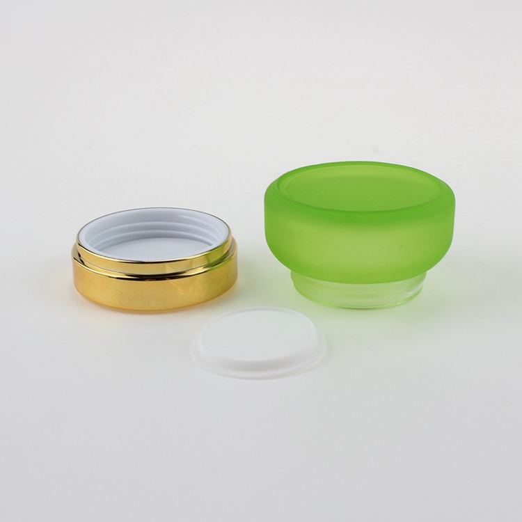 Wholesales empty matte green glass 30ml lotion pump bottle, 120ml inner bottle and 30g 50g cream jar with gold cap