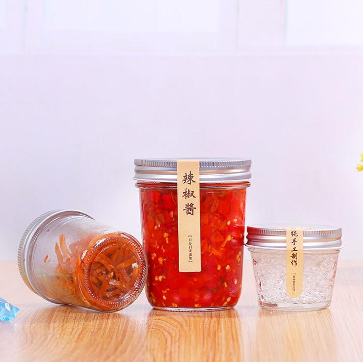 Wholesales round wide mouth with metal lug off cap for food storage or homemade 500ml Mason Glass Jar