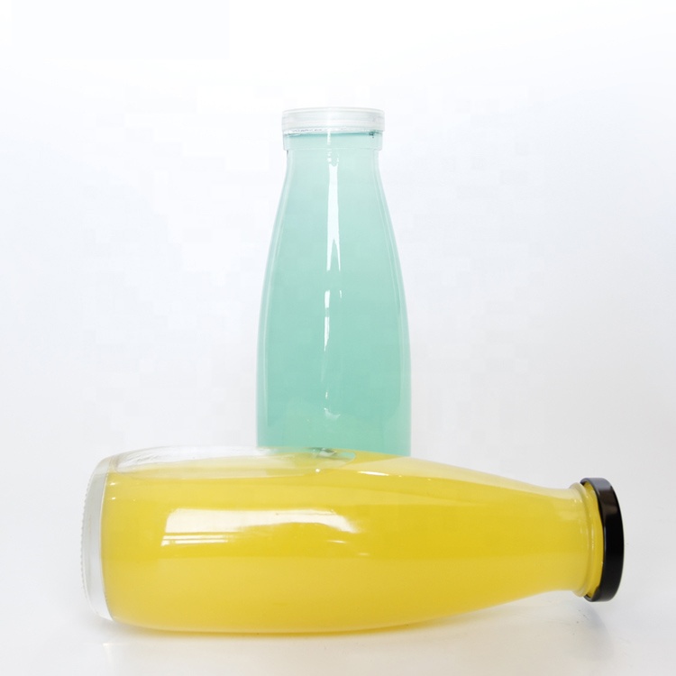Wholesales screen printing milk industry clear glass milk bottle 500ml 250ml with twist off lid