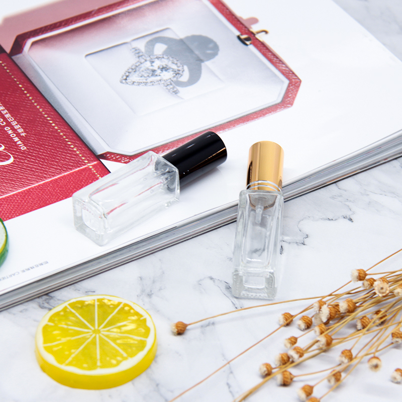 Whosale 10Ml Square Clear Roller Glass Bottle 100ML Perfume Essential Oil Roll On Cube Glass Bottle