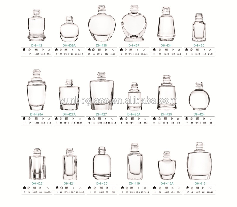 Whosale 10ml custom made nail polish bottle in stock
