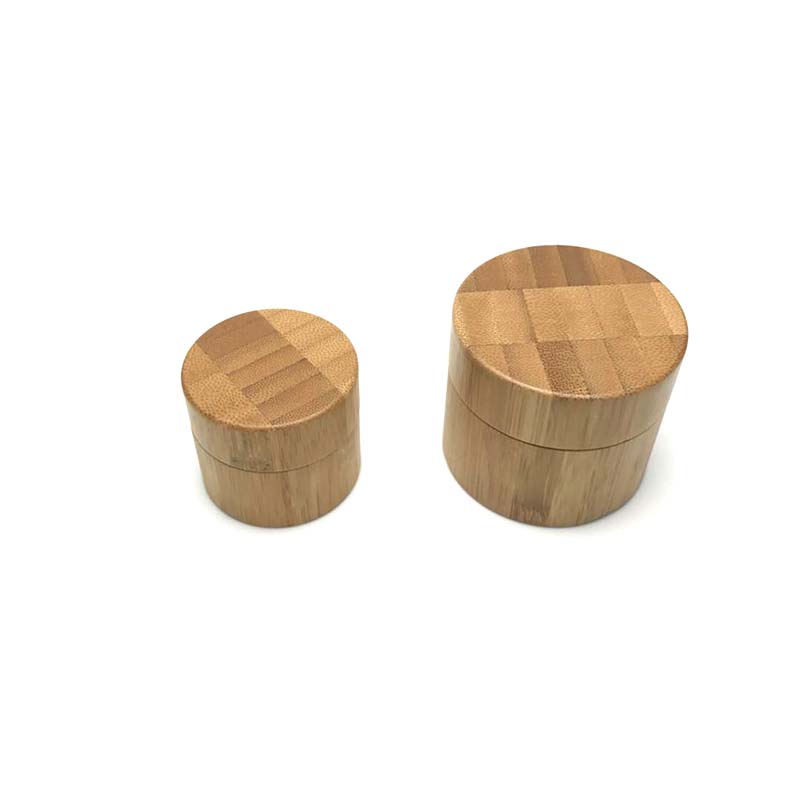 Whosale 1oz 30g eco friendly cosmetic cream glass jar covered with bamboo wooden lid